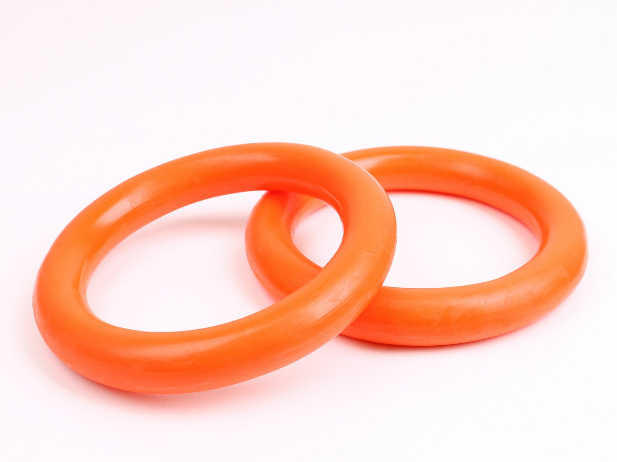 Гимнастические кольца круглые без шнура 2 шт. оранжевые
