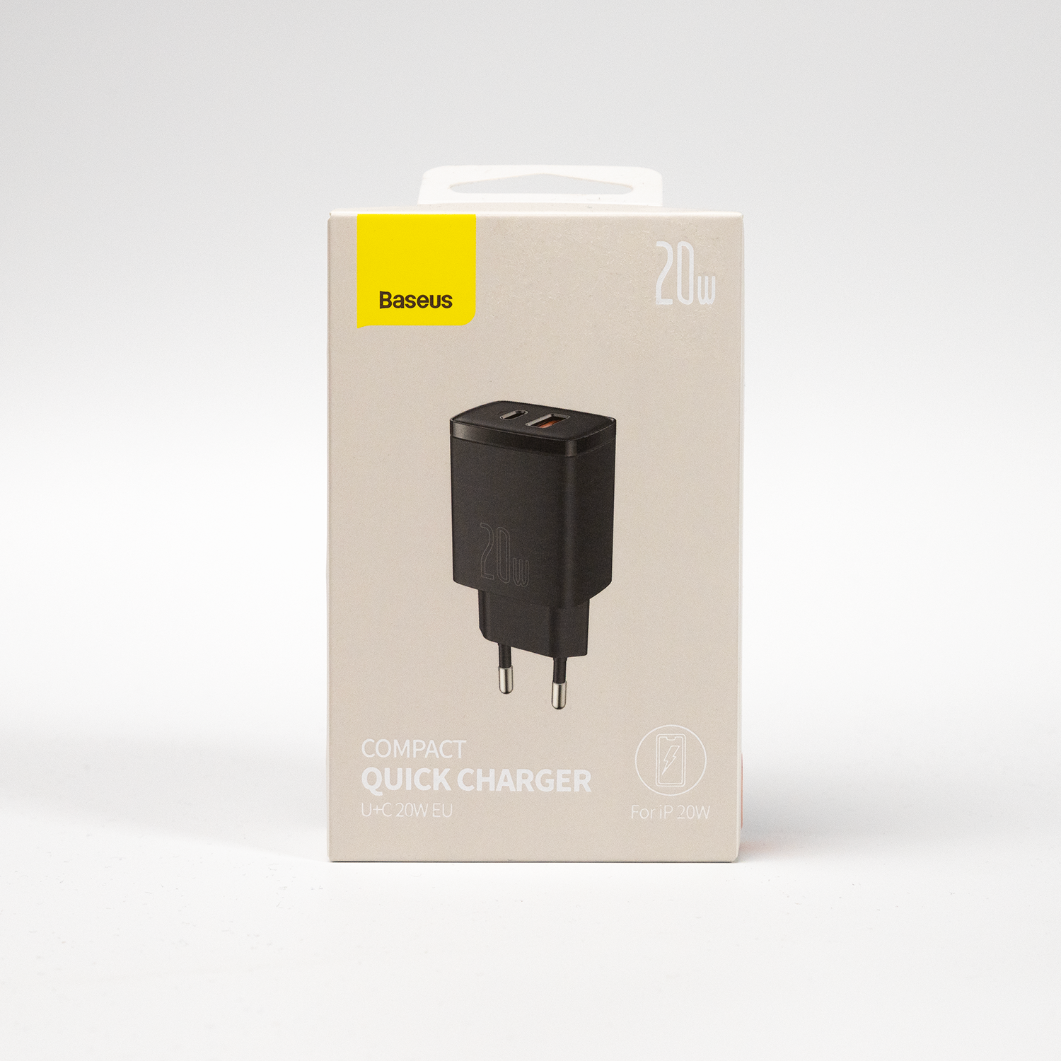 Сетевое зарядное устройство Baseus Compact Quick Charger U+C 20W EU (CCXJ-B01), Черное