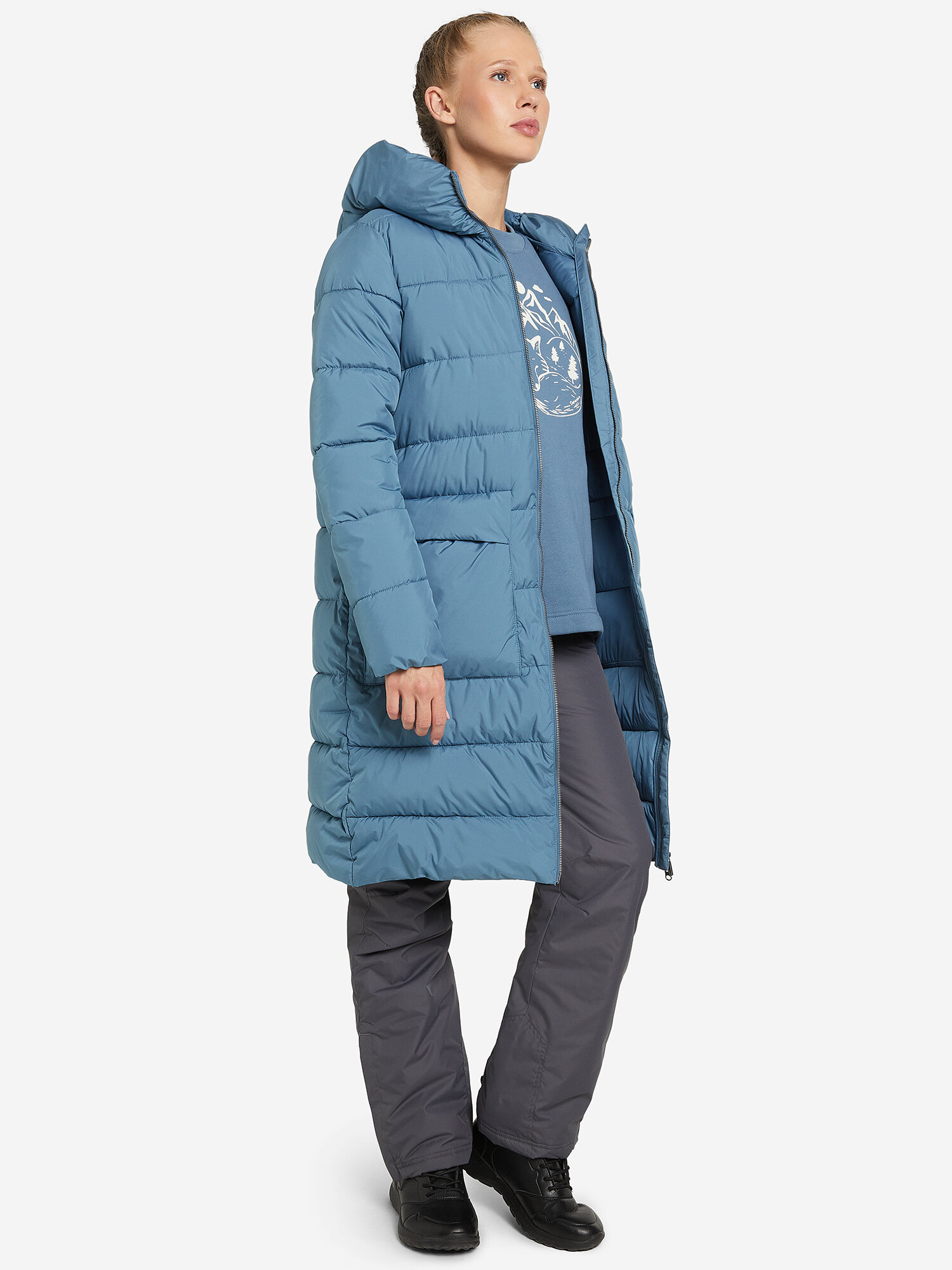 Куртка OUTVENTURE Travel Women's Fake Down Jacket, размер 42, голубой — фото 1