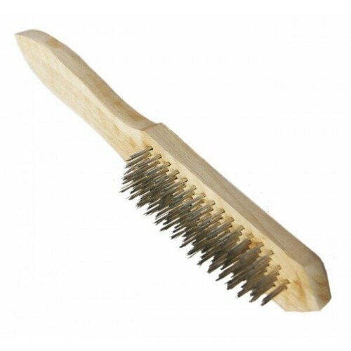 Шестирядная металлическая щетка с деревянной ручкой SANTOOL 060101-006 429₽