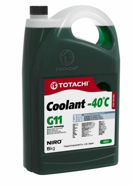 Антифриз TOTACHI Niro Coolant G11 -40С (5 кг.) зеленый