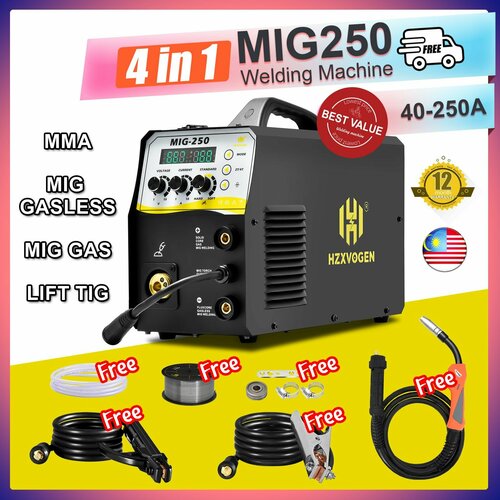 HZXVOGEN 4 в 1 TIG ARC Welder 2T 4T 220V IGBT Инверторный полуавтоматический сварочный аппарат