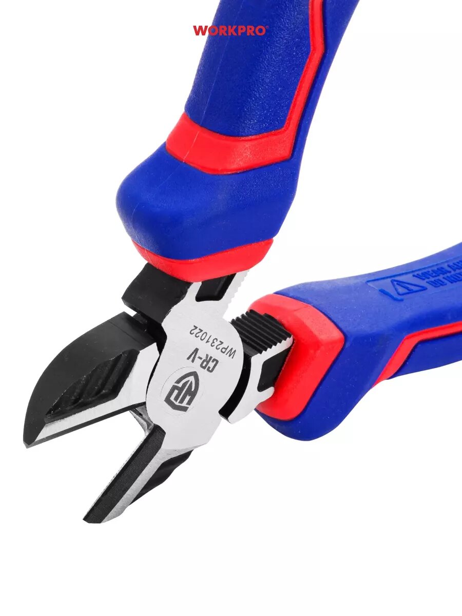 Бокорезы WORKPRO WP231022, хром-ванадий, 160 мм, цвет синий/красный — фото 1