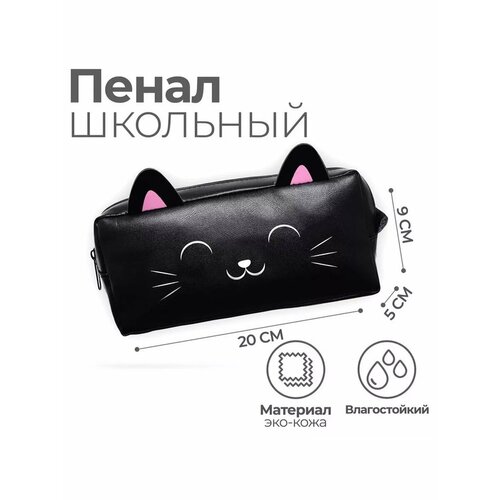 Пенал школьный на молнии эко-кожа 756₽