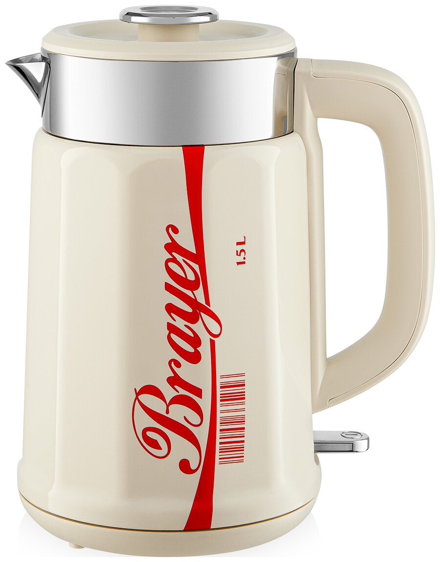 Чайник электрический Brayer BR1081, молочный