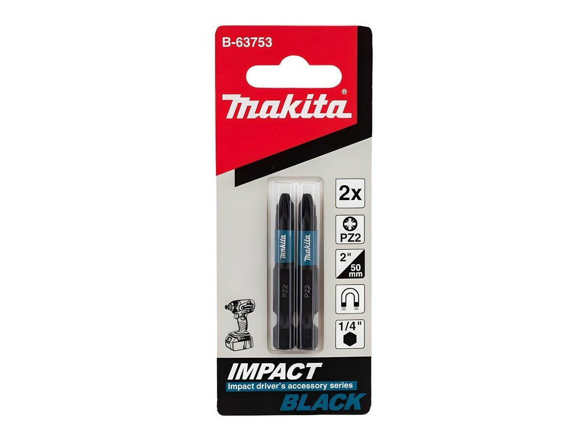 фото Бита PZ 2 х 50 мм E-form (2 шт.) Impact Black MZ MAKITA B-63753