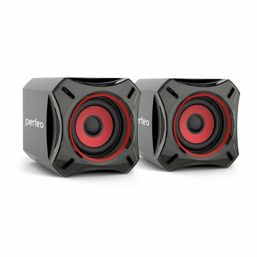 Колонки для компьютера компьютерная акустика Perfeo CUBE 20 мощность 2х5 Вт питание от USB черные 139900₽