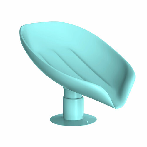 Мыльница со сливом для ванной на присоске Бирюзовый 199₽