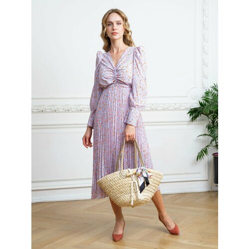 Сумка пляжная , фактура плетеная, бежевый