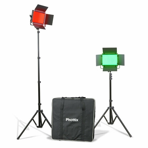 Комплект постоянного освещения с пультом ду 80 Вт 2500-8500K Kali50R Studio RGB Twin Kit Set Phottix 81446 3669000₽