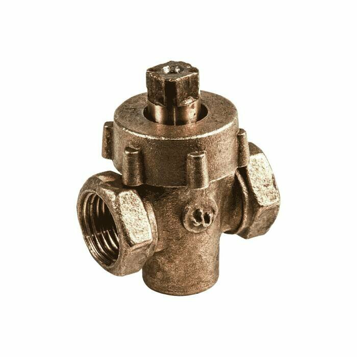 фото Кран пробко-сальниковый латунь 11б6бк Ду 20 Ру10 G3/4" ВР пробка комбинированная кказ