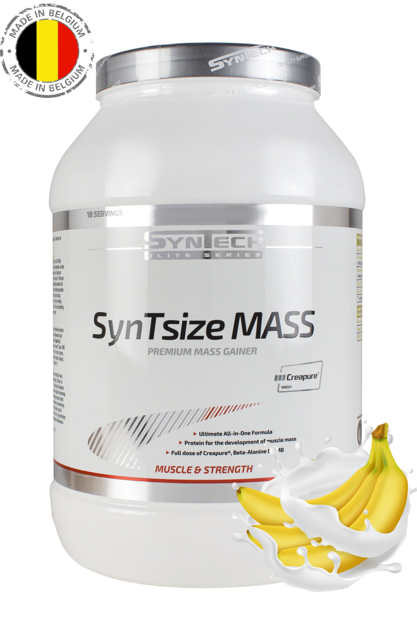 Гейнер. Syntech Nutrition SynTsize Mass 2300 г. Вкус: банан