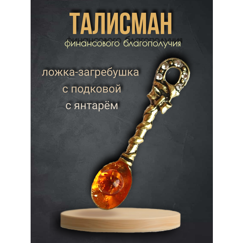 Кошельковый талисман с янтарем 