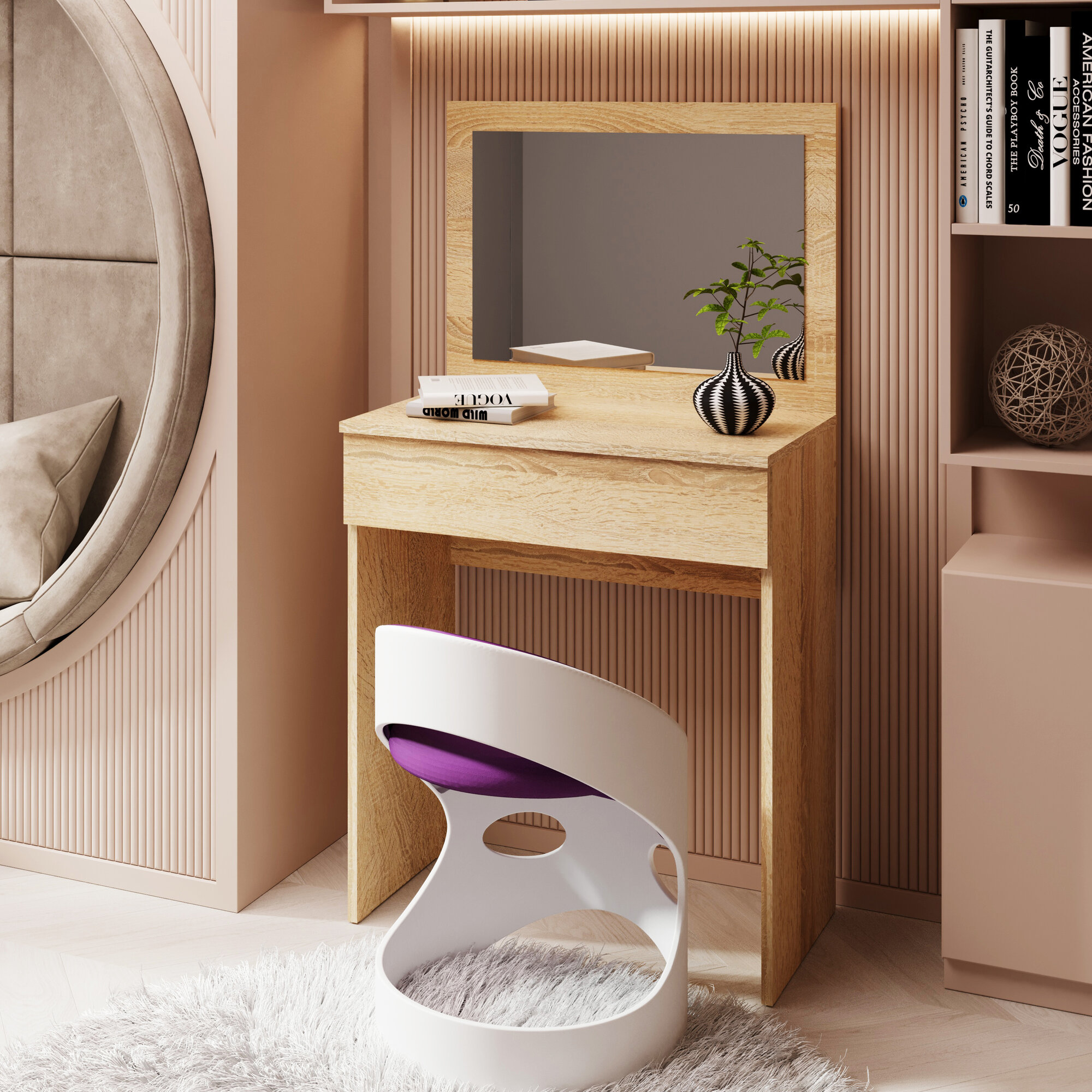 фото Туалетный столик с ящиком и зеркалом