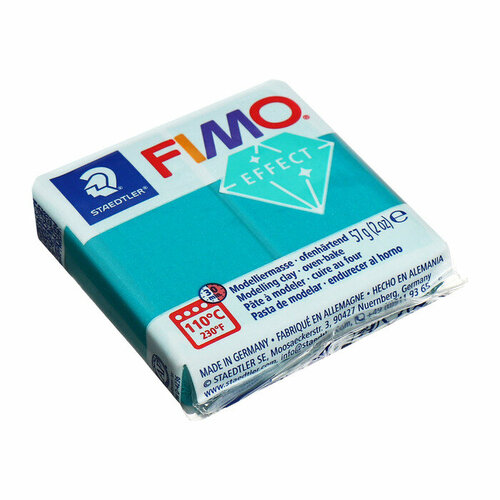 Пластика-полимерная глина запекаемая 57г FIMO effect бирюзовый металлик 8010-36 10680116