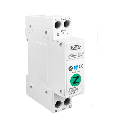 ZigBee реле TOMZN TOB9Z-VAP на DIN рейку Счётчик электроэнергии циклический таймер защита по напряжению и току Управление через Tuya SmartLife или Digma Smart 260400₽