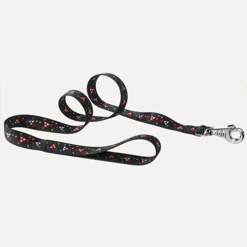 Изображение товара Поводок для собак Ferplast CLUB G20/120 нейлоновый, чёрный с рисунком, 120 см
