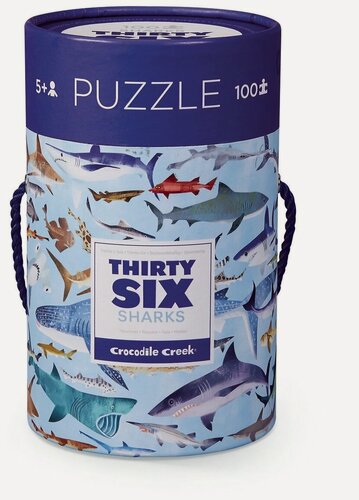 Изображение товара Пазл Crocodile Creek Акулы серии THIRTY SIX ANIMALS, 100 деталей, 40548