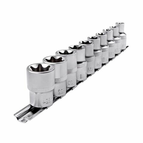 Набор головок 1/2" Е-типа Е8-Е24 10 предметов "AV Steel" (шт)
