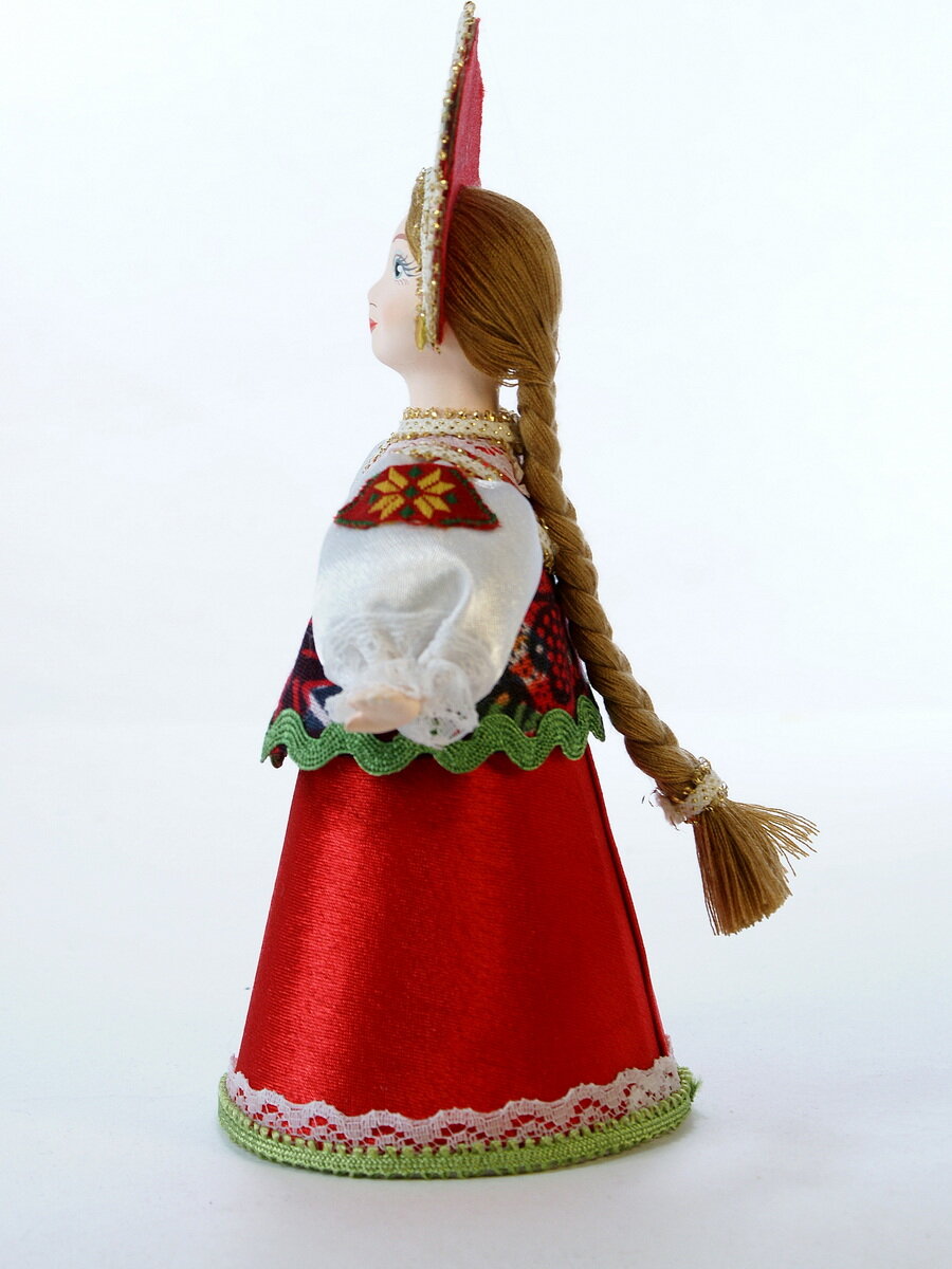 Кукла коллекционная в девичьем русском костюме — фото 1