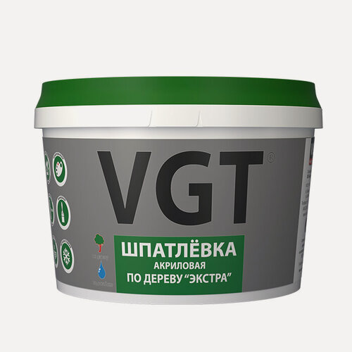 Изображение товара Шпатлевка акриловая по дереву VGT Экстра (7,5кг) белый
