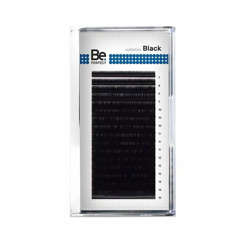 Be Perfect Чёрные ресницы Black MIX C+ 0.07 ,7-15 мм - 16 линий