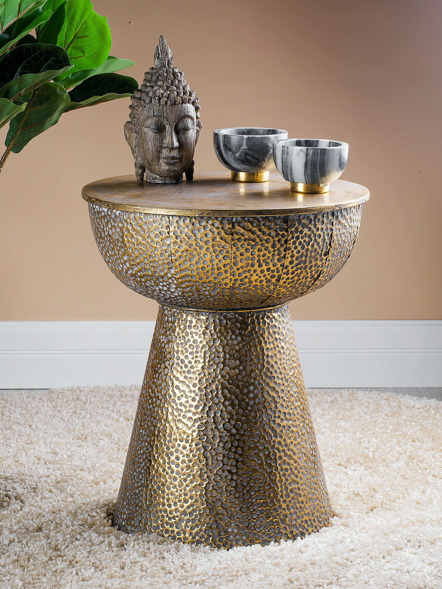 57-045 Столик интерьерный Калахари 39x39x47см Железо Glasar