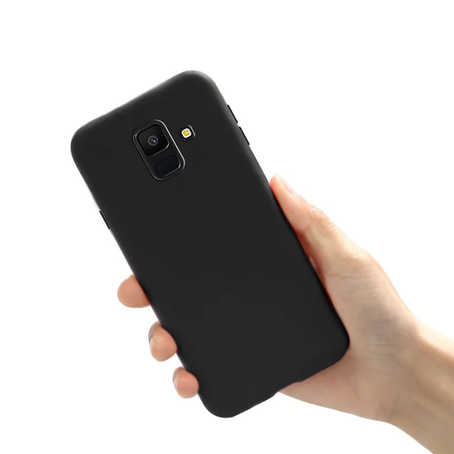 Чехол для телефона Samsung Galaxy A6 2018 A6 Plus 2018 мягкая силиконовая матовая задняя крышка из ТПУ для Samsung A 6 A6 Plus 2018 чехол Black For Samsung A6 Plus