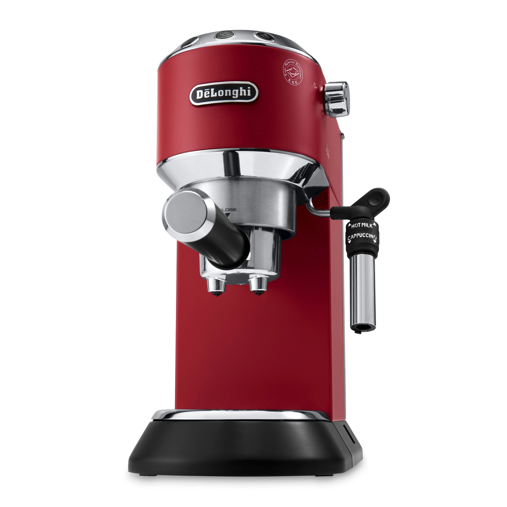 Рожковая кофеварка DeLonghi Dedica EC685. R EX:4 (Цвет: Красный) — фото 1