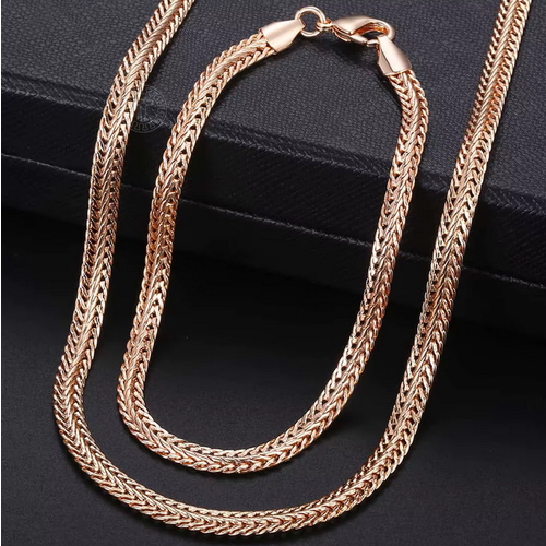 Комплект бижутерии Babilon: браслет, цепь, размер браслета 20 см, размер колье/цепочки 50 см, золотой