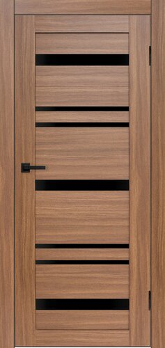 Изображение товара Дверь межкомнатная комплект с коробкой и наличниками Сигма-21 со стеклом, орех, 800х2000мм