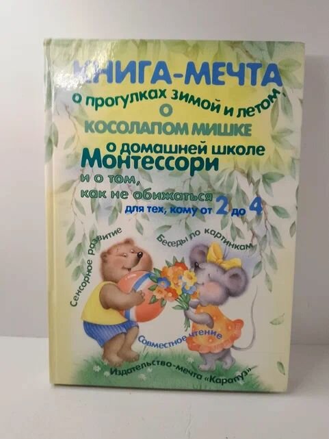 Книга мечта о прогулках зимой и летом  о косолапом мишке  о домашней школе Монтессори и о том  как не обижаться