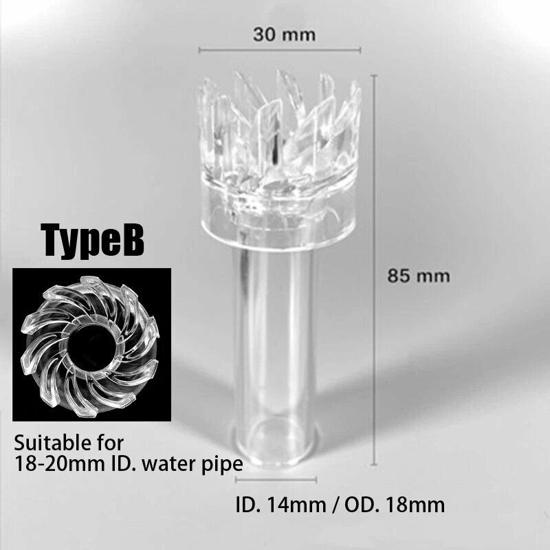 Акриловый скиммер для аквариума TypeB 18mm, белый