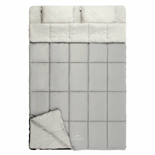 Спальник Naturehike Double Cotton Sleeping Bag With Pillow Grayish Brown