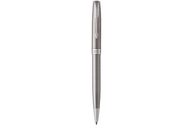 Шариковая ручка поворотная Parker Sonnet Core K526 Stainless Steel CT черный M 1931512 - фото №2