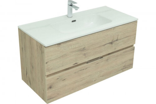 Тумба под раковину Aquanet Алвита new 100 цв. дуб веллингтон белый (277521)