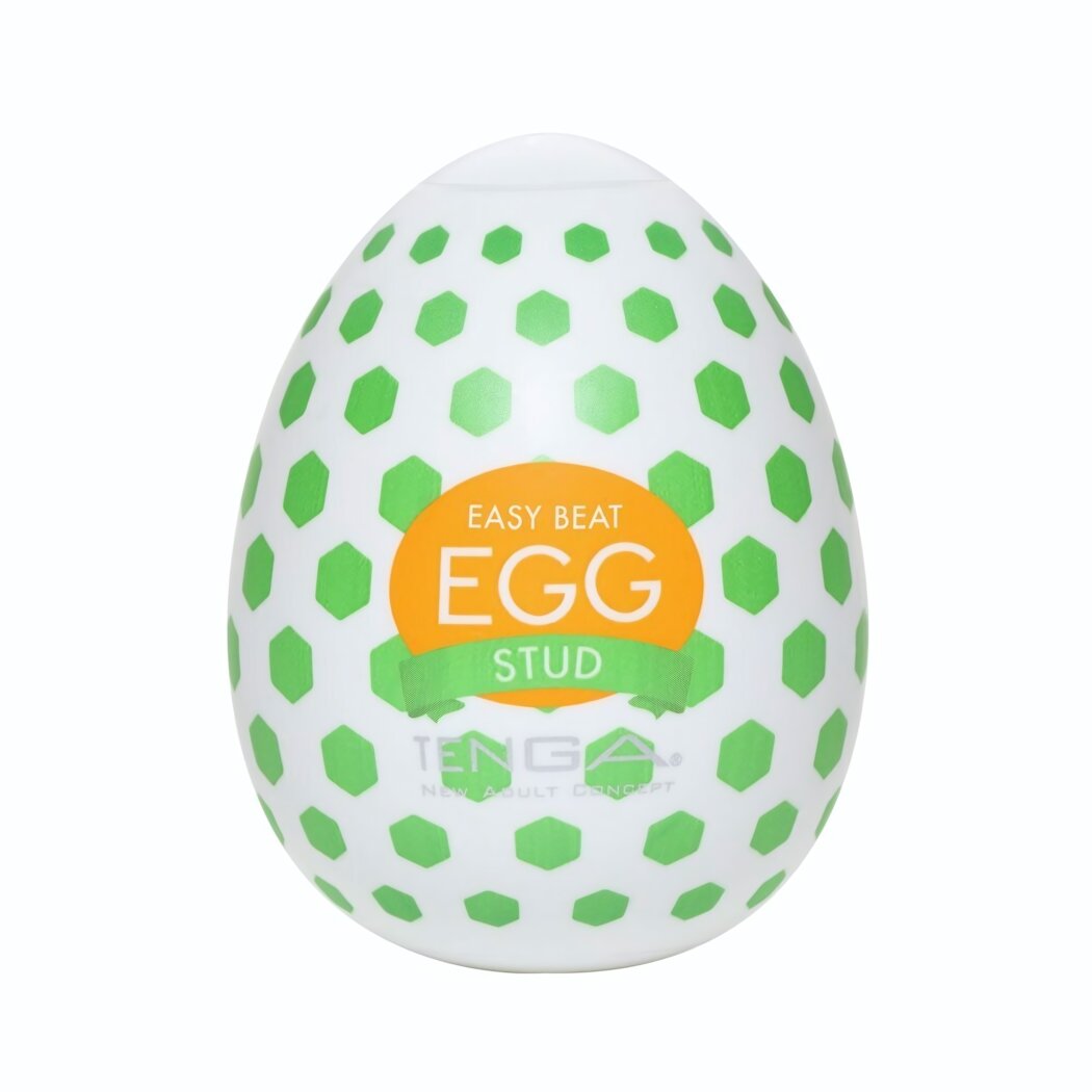 Мастурбатор Tenga «Egg Stud», силиконовый, цвет белый/зеленый, форма яйца, интенсивные ощущения