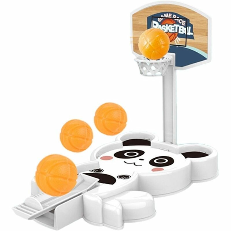 Настольный баскетбол КНР Панда, в комплекте 4 мяча диаметром 2 см, в блистере
