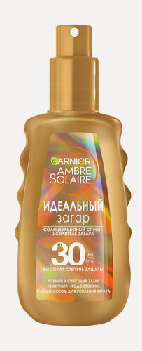 Изображение товара GARNIER Спрей-проявитель загара Ambre Solaire Идеальный загар SPF 30 солнцезащитный водостойкий, 150 мл