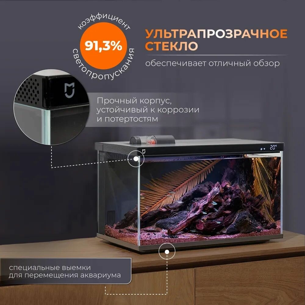 Изображение Умный аквариум Xiaomi Mijia Smart Fish Tank Black (MYG100)