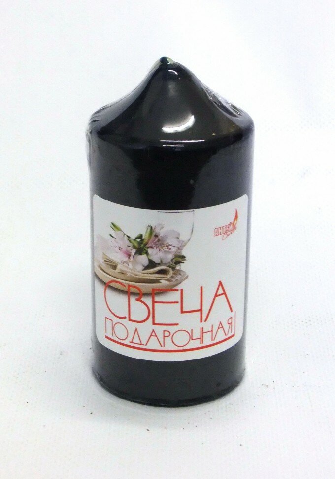 Свеча  антей Candle Бочонок   синий  парафиновая  высота 10 см  1 шт 