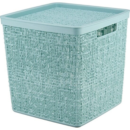 Коробка Idea бязь с крышкой 28х28х28см 17л М 2327 Морская волна