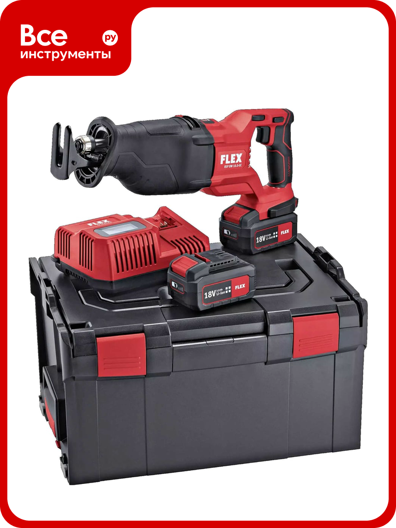 Аккумуляторная сабельная пила с маятниковым ходом FLEX RSP DW 18.0-EC/5.0 Set 469084