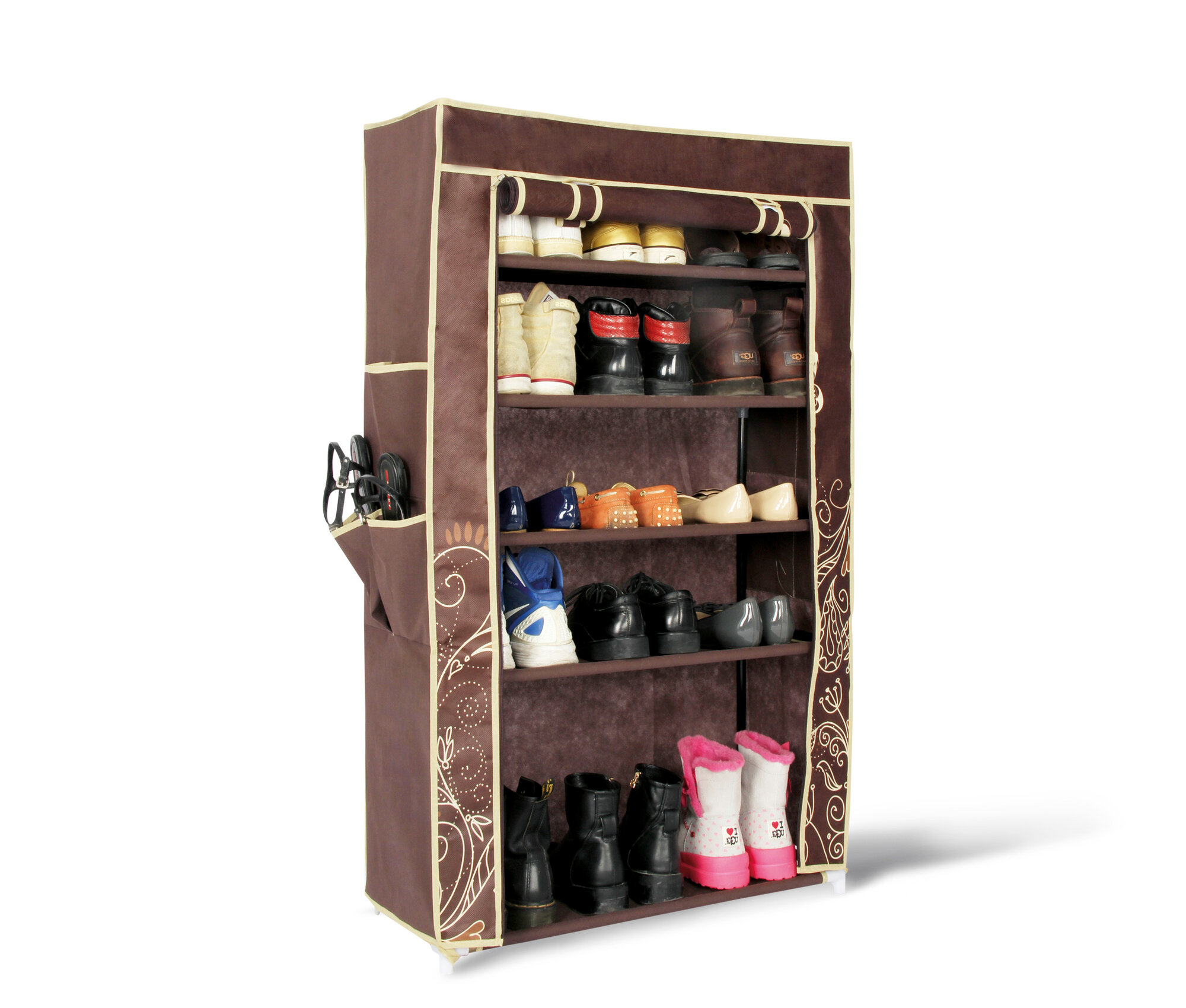 Полка д/обуви с чехлом Sheffilton SHT-SR1 темно-коричневый 7557501301 855432