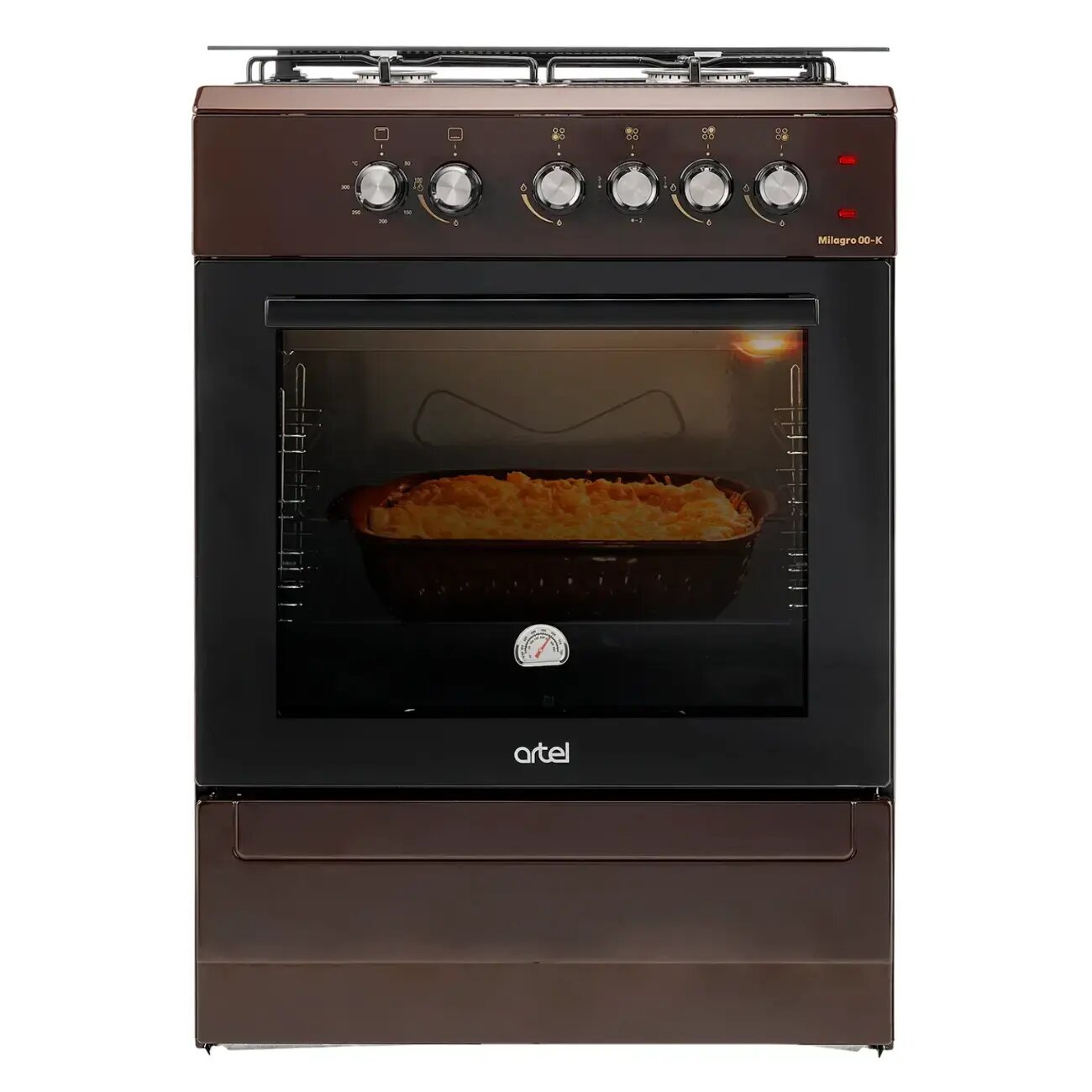 Газовая плита Artel Milagro 00G GK Brown, нет, нет, есть, 56 л - 70 л, Узбекистан