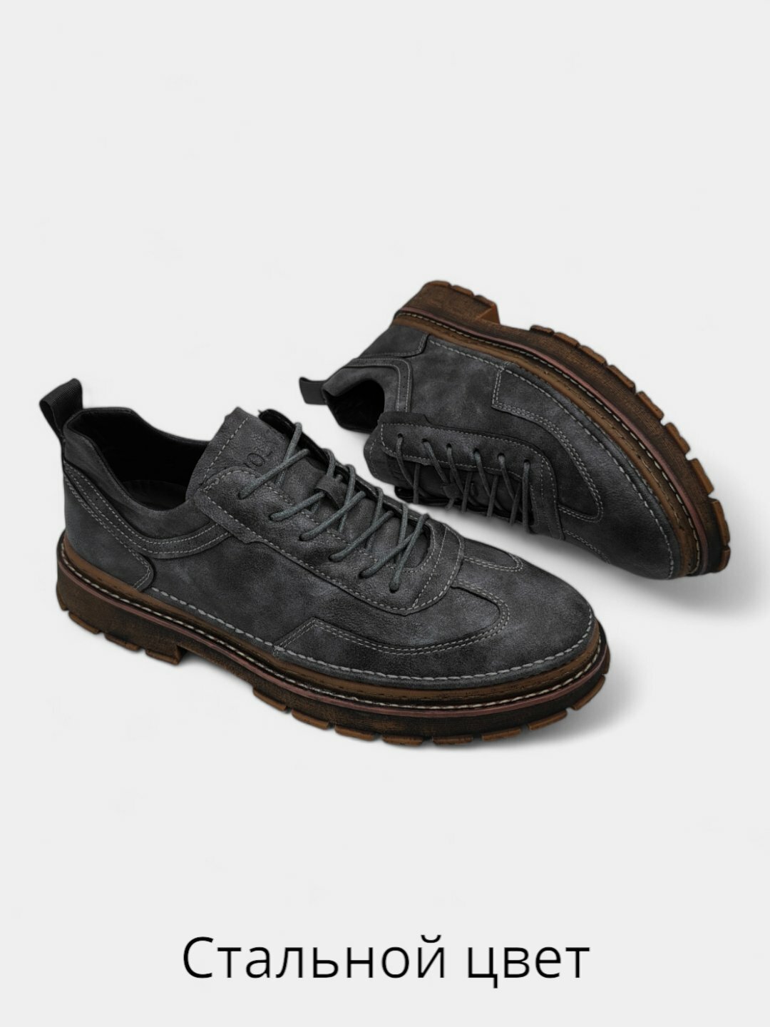 Лоферы  Туфли мужские Solid Step, из экокожи, водонепроницаемые, размер 38 39 40 41 42 43, белый