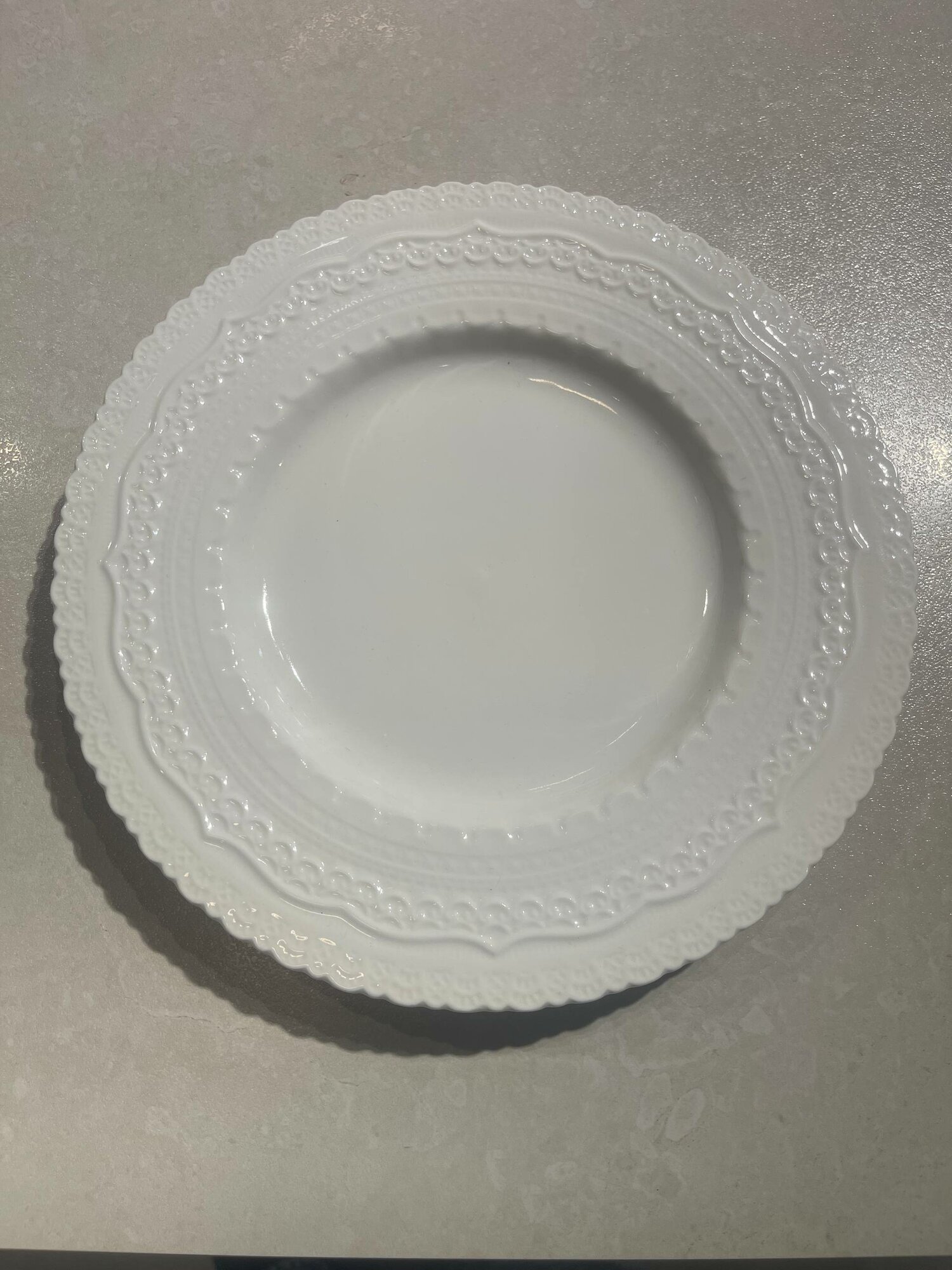 Керамическая тарелка с рельефным узором, 25 см, тарелька в стиле Pinterest — фото 1