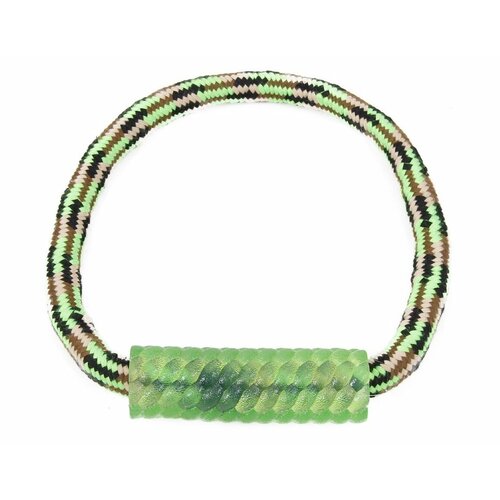 Игрушка (YUGI) веревочное кольцо термопластичная резина для собак, зеленое 18см /YT93787/