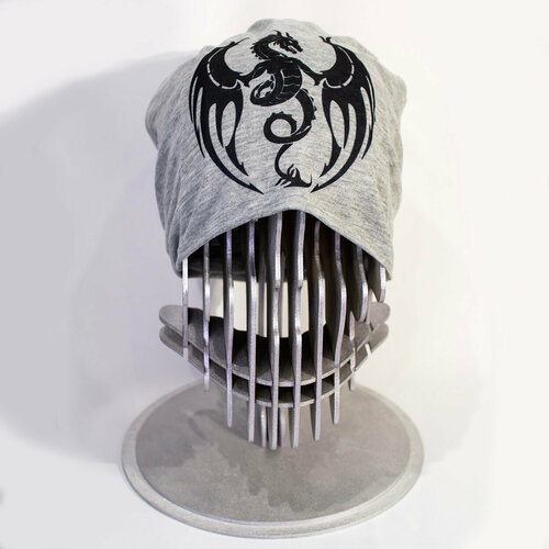 фото Шапка бини чужой, размер 48, серый zloster