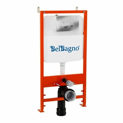 Система инсталляции для унитазов BelBagno BB026 с кнопкой смыва BB082BL, белый глянец система инсталляции для унитазов belbagno bb026